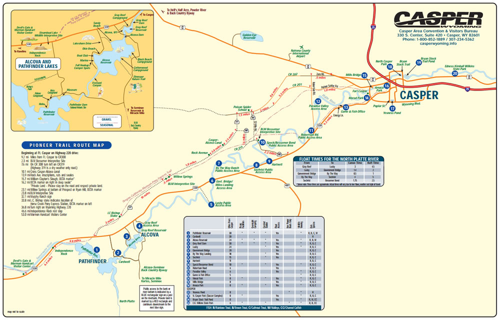 north platte river map casper wyoming